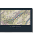Personalised route map print, unframed, A2 landscape