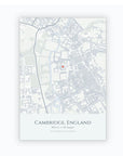 Personalised map print, unframed, A4 portrait