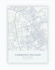 Personalised map print, unframed, A3 portrait