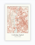 Personalised map print, unframed, A3 portrait