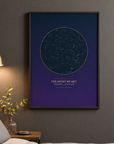 Personalised Star Map Print — Aurum